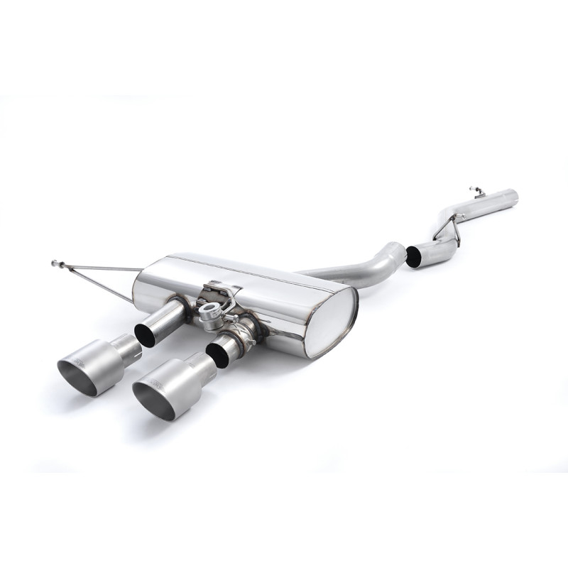Cat-Back-Anlage Milltek Volkswagen Golf Mk6 R 2.0 TFSI 272 PS 2009-2013 - ohne Resonator - Dual GT100 Endrohr Titan