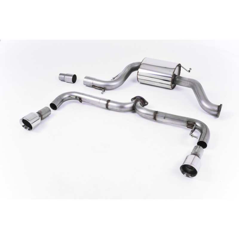 Cat-Back-Anlage Milltek Volkswagen Golf Mk6 GTI Edition 35 2011-2012 - resoniert und Endschalldämpfer-Bypass - Doppelendrohre GT
