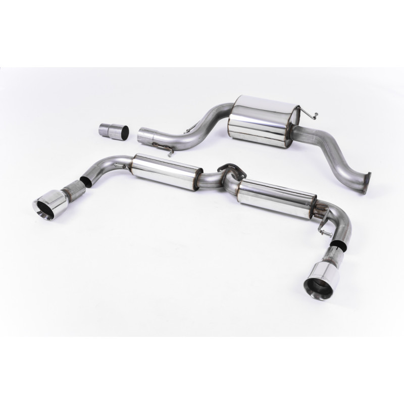 Cat-back Milltek Volkswagen Golf Mk6 GTI Edition 35 - resonated and "Double" rear muffler - Dual GT100 ED35 polished tips