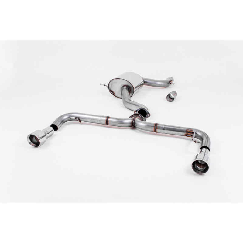 Escape cat-back Race 76 Milltek Volkswagen Golf Mk6 GTI 2.0 TSI 2009-2013 - resonado y bypass silenciador trasero - salidas dobl