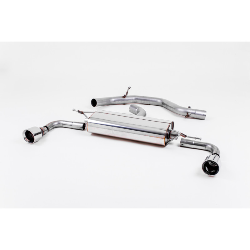 Scarico cat-back Milltek Volkswagen Golf Mk6 GTI 2.0 TSI 211 CV 2009-2013 - non risonante - terminale Dual GT100 lucidato