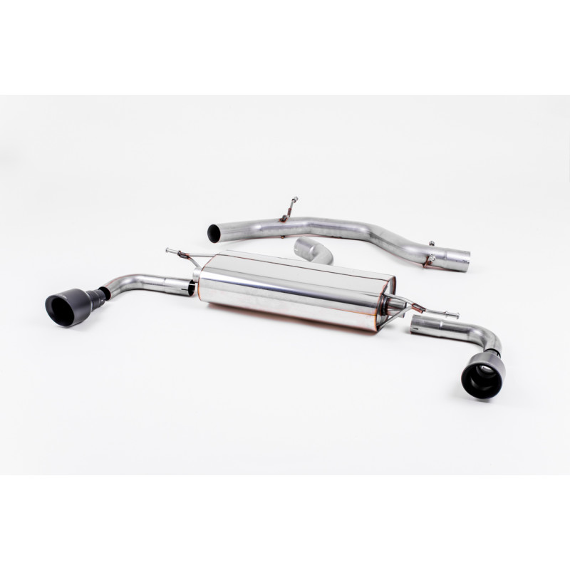 Escape cat-back Milltek Volkswagen Golf Mk6 GTI 2.0 TSI 211 CV 2009-2013 - sin resonar - colas de escape Dual GT100 negras