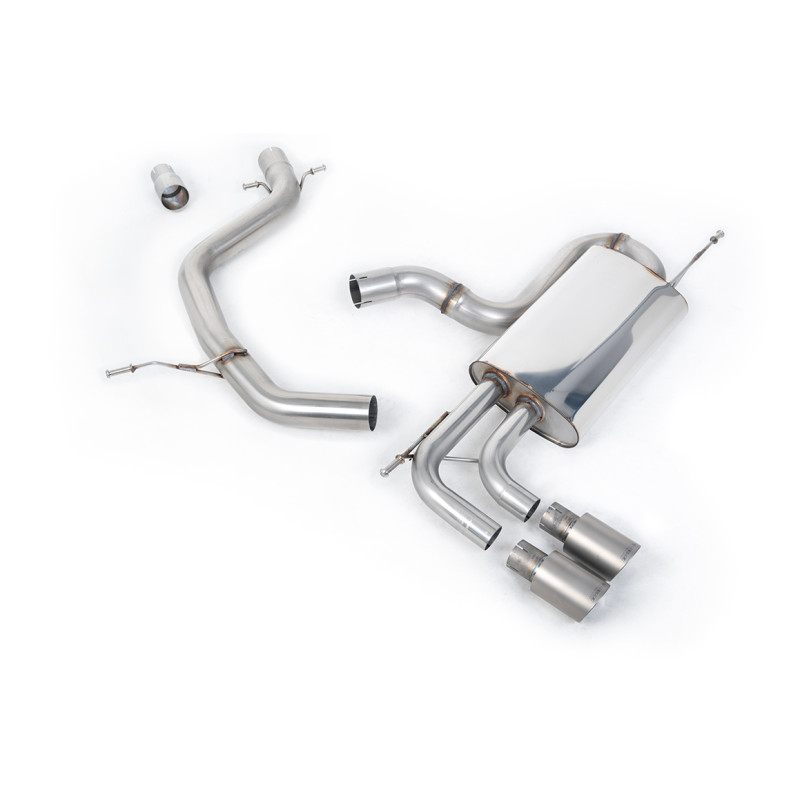 Catback Milltek Volkswagen Golf Mk6 GT 1.4 TSI 160 hp 2009-2013, Non-Resonated, GT80 Titanium Tips
