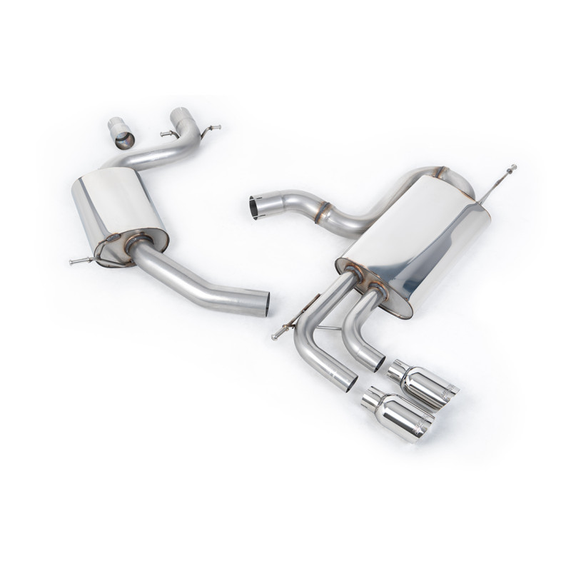 Catback Milltek Volkswagen Golf Mk6 GT 1.4 TSI 160hp 2009-2013 - resonated - GT80 Polished Tips