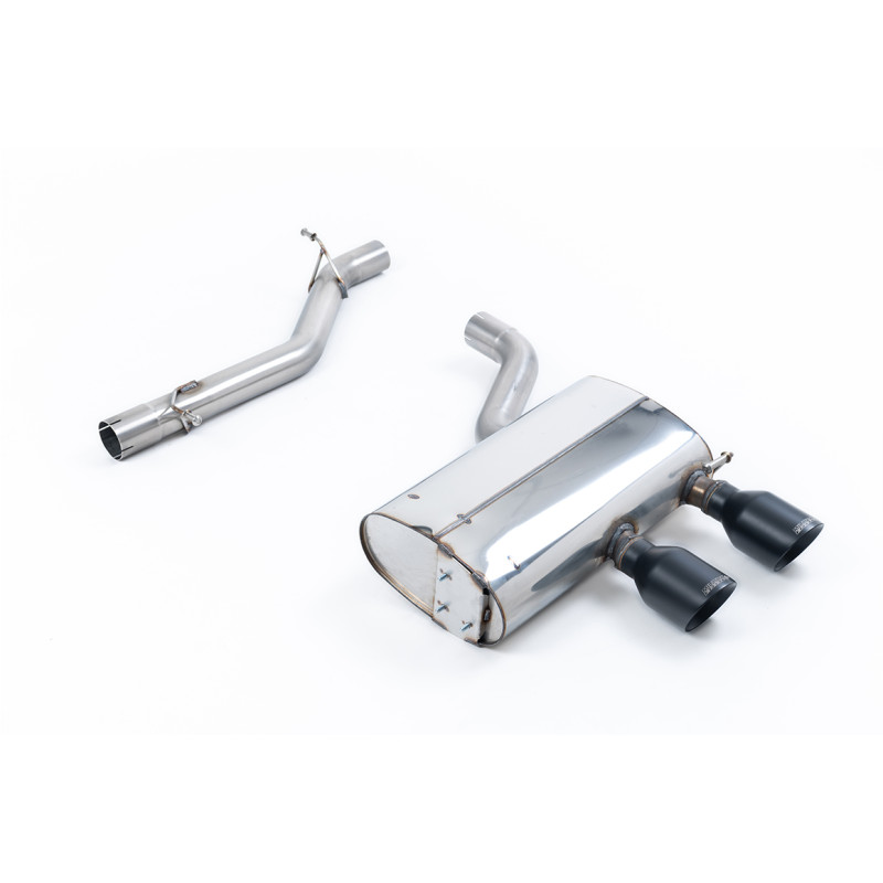 Cat-Back-Anlage Milltek Volkswagen Golf Mk5 R32 3.2 V6 250 PS 2005-2009 - ohne Resonator - Dual-GT100-Endrohr Cerakote Schwarz