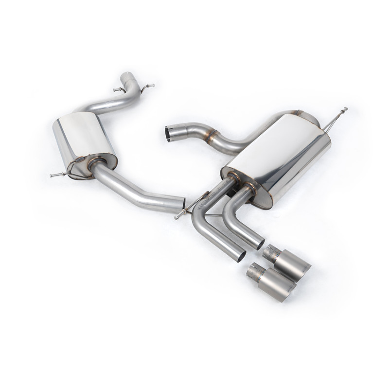 Milltek Cat-back Volkswagen Golf Mk5 GTI Edition 30 2.0 TFSI 230 hp 2006-2009 - ECE Homologated - Resonated - GT80 Titanium Tips