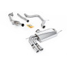 Full Race Milltek Volkswagen Golf Mk5 Exhaust System - with HJS Hi-Flow 200 CPSI Cat - No Resonator - Polished Twin GT80 Tips