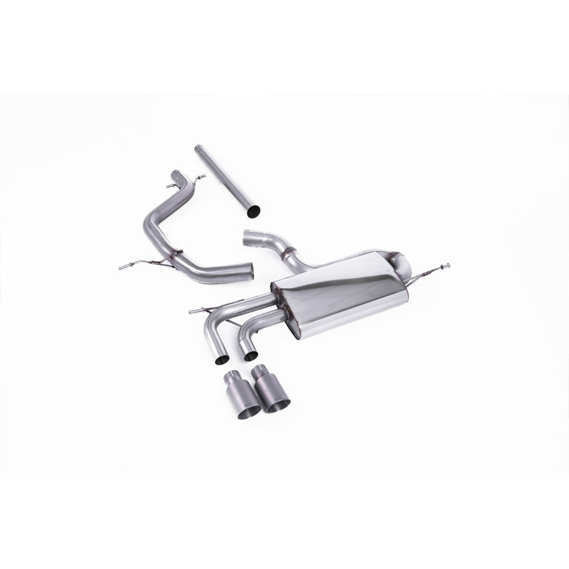 Catback Milltek Volkswagen Golf Mk5 2.0 TDI 140hp 2004-2009 - non-resonated - Twin GT80 Titanium Tips