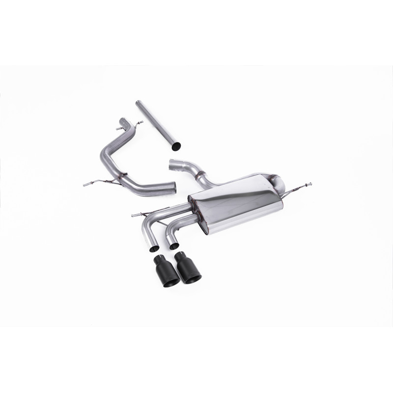 Escape catback Milltek Volkswagen Golf Mk5 2.0 TDI 140CV 2004-2009 - sin resonador - salidas Twin GT80 Cerakote Negro