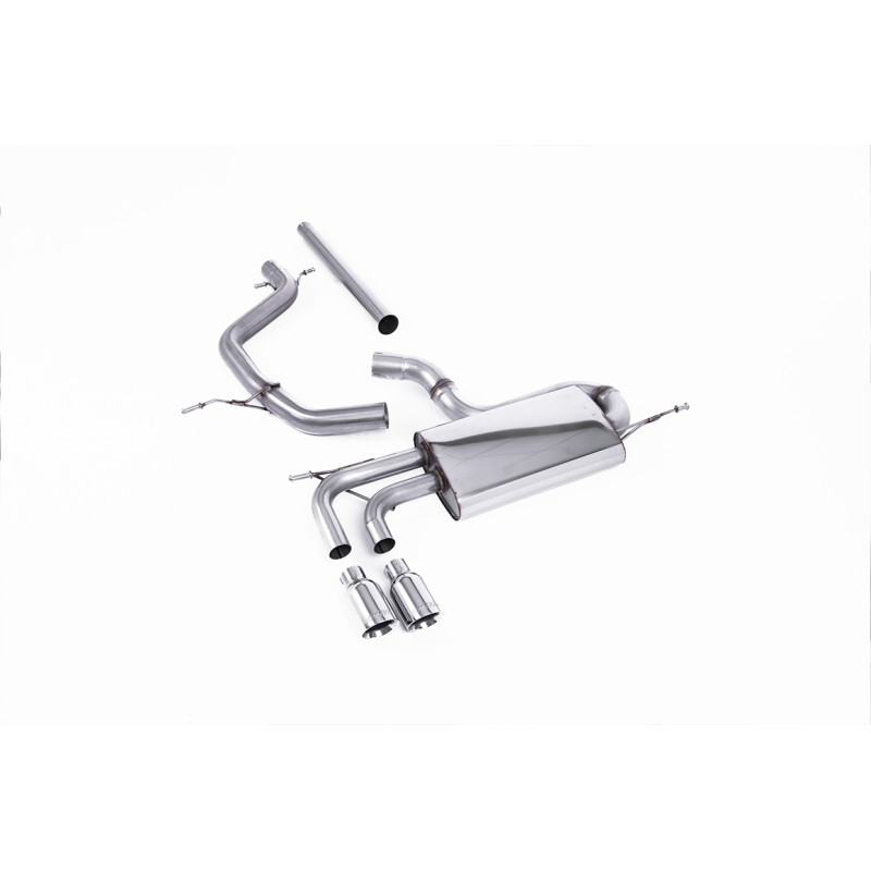 Catback Milltek Volkswagen Golf Mk5 2.0 TDI 140 CV 2004-2009 - no resonado - salidas Twin GT80 pulidas