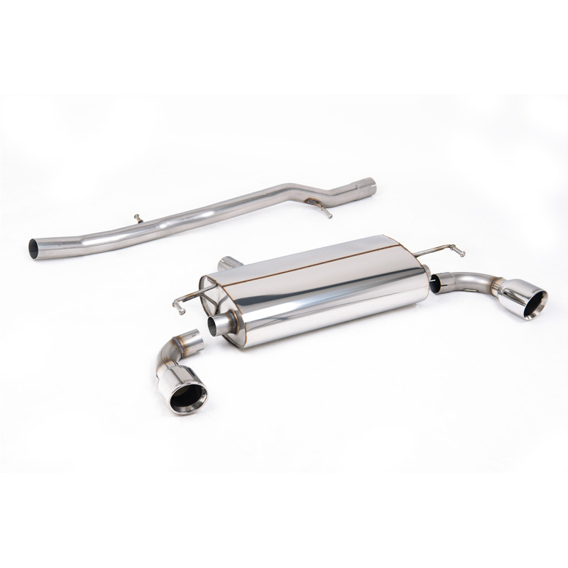 Scarico cat-back Milltek Volkswagen Golf Mk4 R32 2002-2005 - Senza silenziatore primario e con silenziatore posteriore - termina