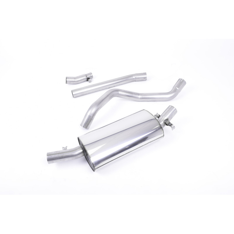 Linea dopo downpipe Milltek Volkswagen Golf Mk1 GTI 1976-1983 - non risonato e con silenziatore post. - terminale singolo lucido