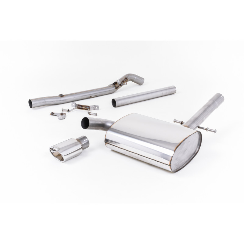 Cat-back Milltek Volkswagen Corrado VR6 2.8 1988-1991 - Resonated and Rear Muffler - Polished Oval Exhaust Tips