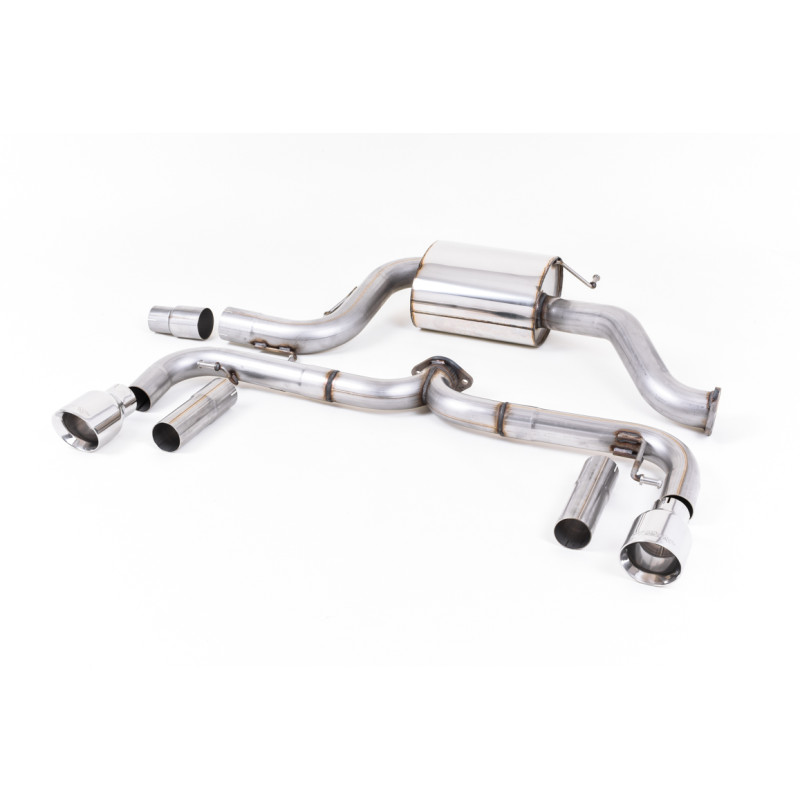 Catback Milltek Volkswagen Beetle 2.0 TSI 200ch 2011-2015 - résonné et bypass silencieux AR - sorties Dual GT100 Polies