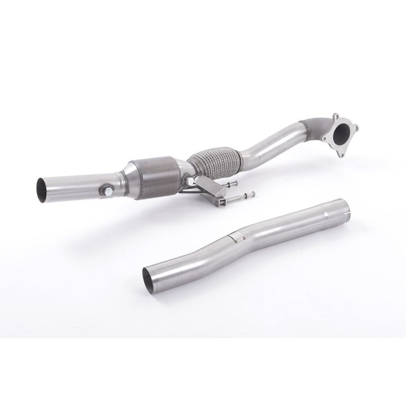 Descente de Turbo Milltek Volkswagen Beetle, Golf Mk5, Golf Mk6, Scirocco - (sortie turbo moulée) avec HJS cata Hi-Flow 200 CPSI