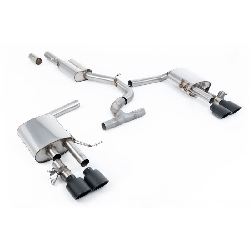 DPF-Back-Anlage Milltek Volkswagen Arteon R 2022-2024, mit Vorschalldämpfer und Endschalldämpfer, ovale Vierfach-Endrohre Cerako