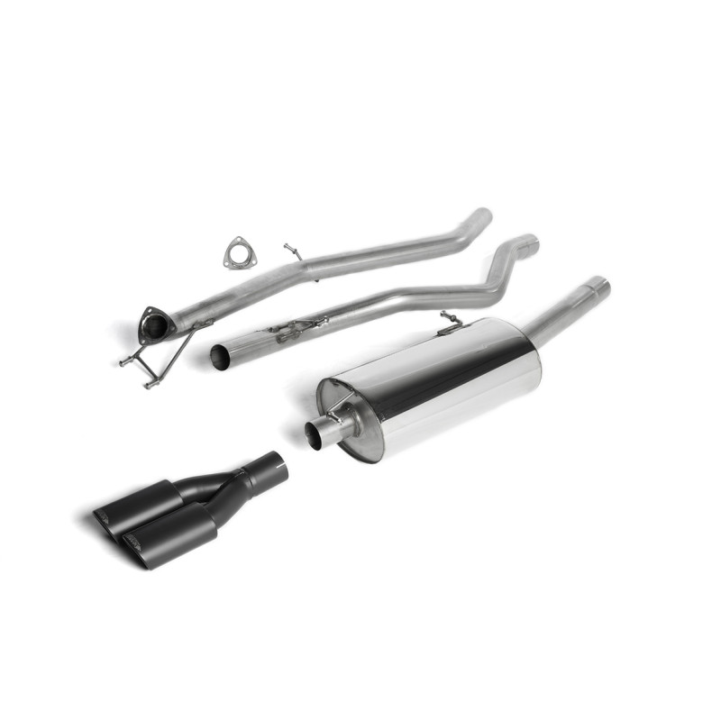 Catback Milltek Volkswagen Amarok MK1 2.0 BiTDI 163-180 CV 2010-2020 - non risonato - terminali Twin Ovales Nero
