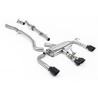 Primär-Cat-Back Milltek Toyota Corolla GR - nicht resonatorisiert + Bypass Sekundärkat - Endrohre Quad GT115 + 100 Cerakote Schw