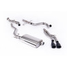 Catback Milltek Toyota Tacoma 2.4 Turbo Hybrid 2024-2025 - sans silencieux primaire, résonné - sorties Dual GT100 Cerakote Noir