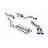 Escape cat-back Milltek Toyota Tacoma 2.4 Turbo Hybrid 2024-2025 - con silenciador primario, resonado - colas Dual GT100 pulidas