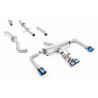 Primary Cat-Back Milltek Toyota Corolla GR 2023-2025, Resonated + Secondary Cat Bypass, Quad GT115 + 100 Blued Titanium Tips