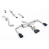 Primäre Cat-Back-Anlage Milltek Toyota Corolla GR 2023-2025 - resonanzgedämpft + Bypass Sekundärkat - Quad-Endrohre GT115 + 100 
