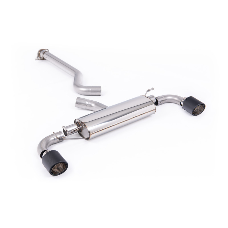 FAP Back Milltek Toyota Yaris GR 1.6T 280 CV 2024-2025 con FAP - senza risonatore - terminali Dual Jet-115 Carbonio
