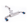 DPF Back Milltek Toyota Yaris GR 1.6T 280hp 2024-2025 with DPF, ECE Homologated, Resonated, Dual GT115 Blued Titanium Tips
