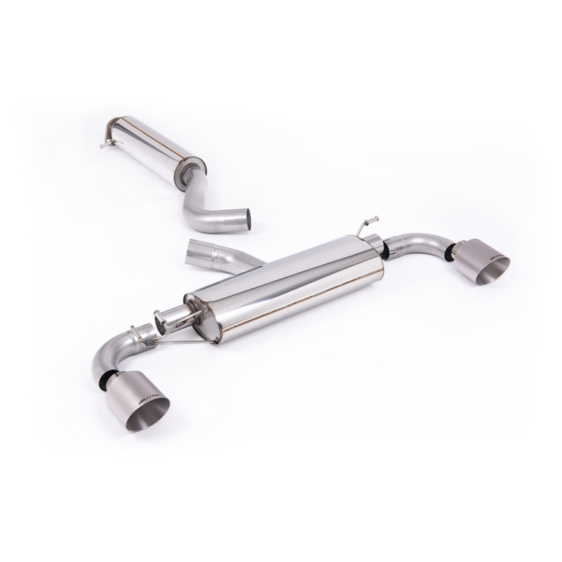 FAP Back Milltek Toyota Yaris GR 1.6T 280ch 2024-2025 avec FAP - Homologué ECE - résonné - sorties Dual GT115 Titane