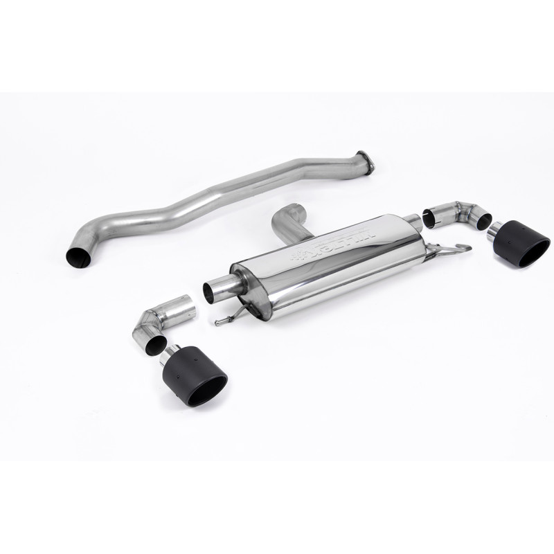 DPF-Back Milltek Toyota Yaris GR 1.6T 261 PS 2020-2024 mit DPF - ohne Resonator - Endrohre Dual Jet-115 Carbon