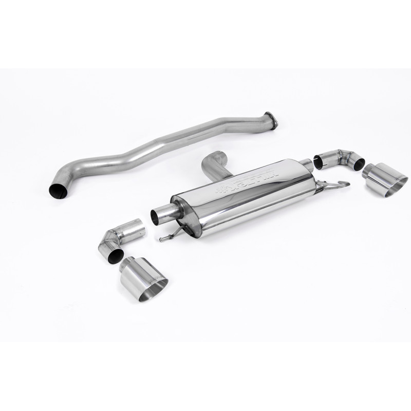 FAP Back Milltek Toyota Yaris GR 1.6T 261ch 2020-2024 avec FAP - non résonné - sorties Dual GT115 Polies