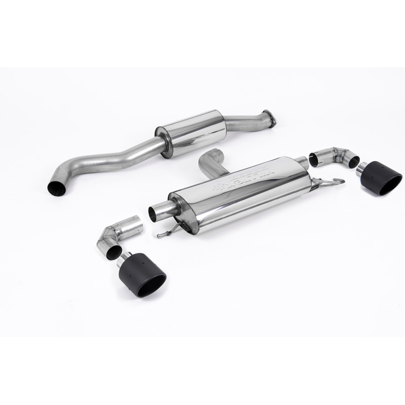 DPF-Back Milltek Toyota Yaris GR 1.6T 261 PS 2020-2024 mit DPF - ECE-zugelassen - resonatorisiert - Doppelendrohre Jet-115 Carbo