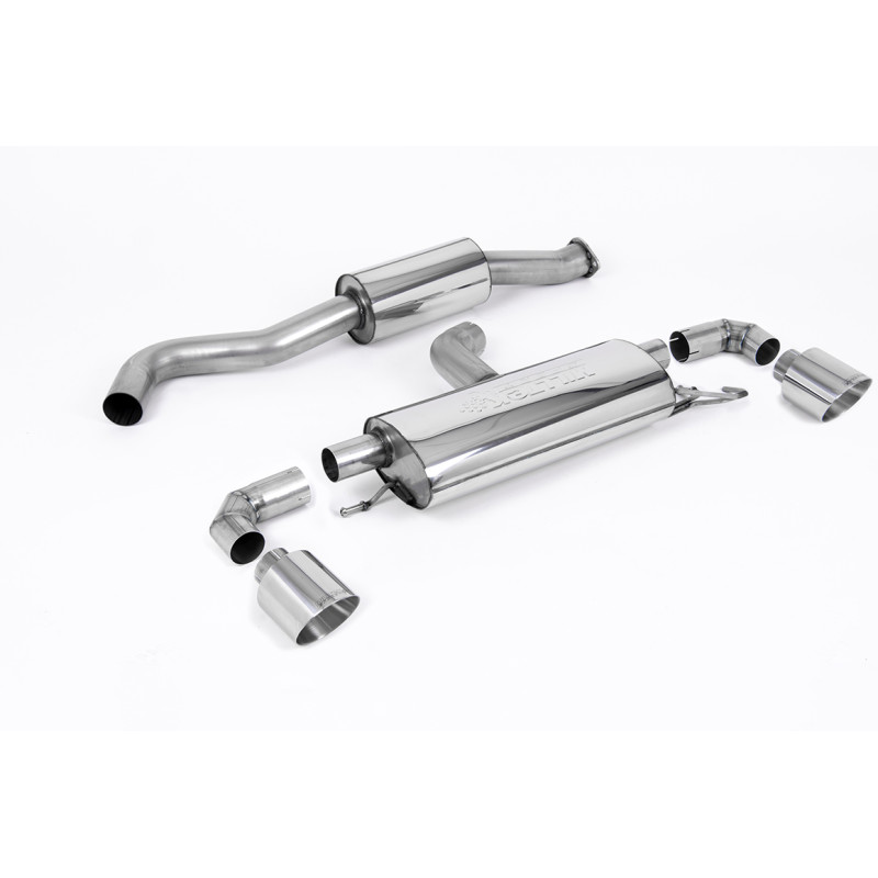 FAP Back Milltek Toyota Yaris GR 1.6T 261CV 2020-2024 con DPF - Omologato ECE - risonante - uscite Dual GT115 lucidate