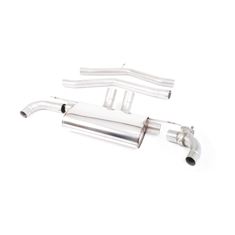 FAP Back Race Milltek Toyota Supra A90 2019-2025 - non résonné - sorties Dual Jet-115 Carbone - Race, avec valves