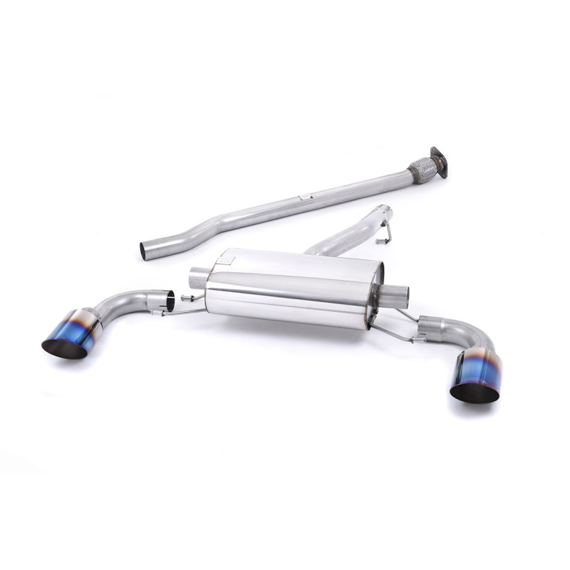 Catback Milltek Toyota GR86 2.4 231 CV 2022-2025 - Tras catalización secundaria - sin resonar - salidas Dual GT115 Titanio azula