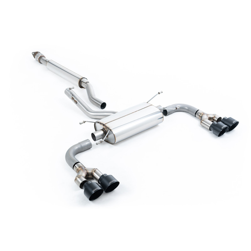 Catback Milltek Toyota GR86 2.4 2022-2025 - Homologué ECE - Après catalysation secondaire - résonné - sorties Quad GT100 Noir