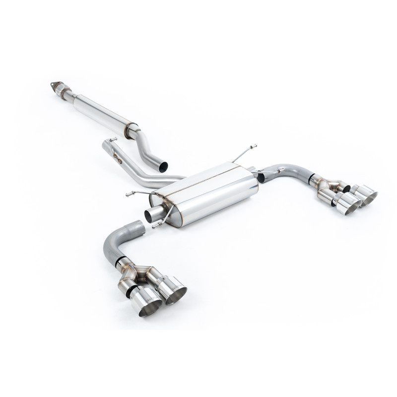 Cat-Back-Anlage Milltek Toyota GR86 2.4 2022-2025 - ECE-zugelassen - Nach Sekundärkatalysator - mit Resonator - Quad-Endrohre GT