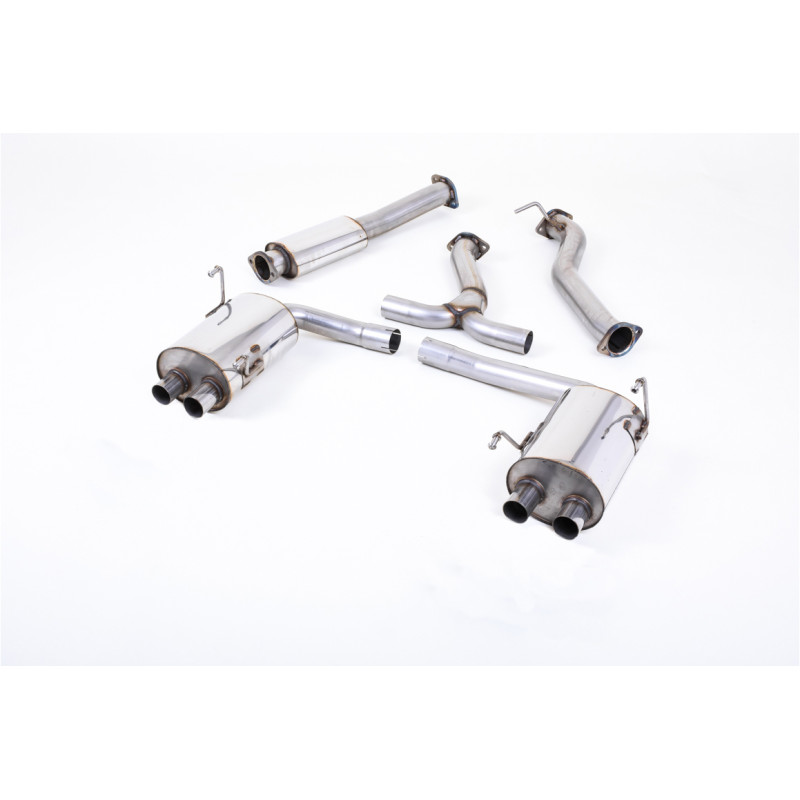 Cat-back Milltek Subaru WRX STI 2.5T 300hp 2014-2021 - With Primary Muffler - Quad GT100 Blued Titanium Tips