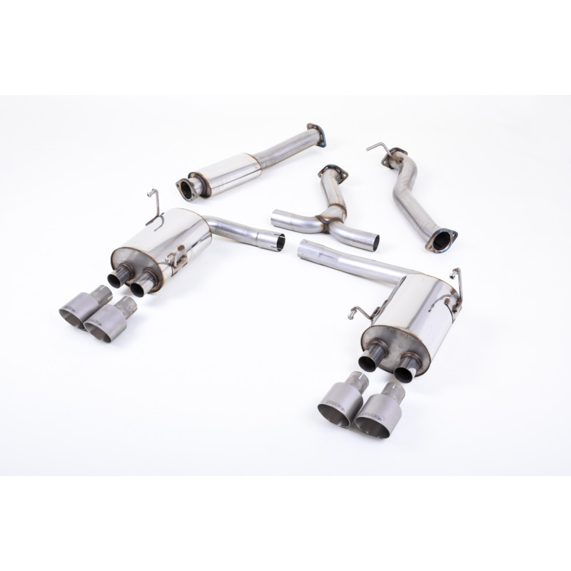 Catback Milltek Subaru WRX STI 2.5T 300ch 2014-2021 - Avec silencieux primaire - sorties Quad GT100 Titane