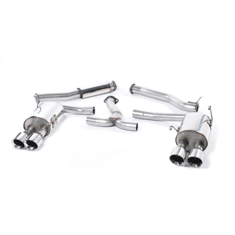Scarico cat-back Milltek Subaru WRX STI 2.5T 300 CV 2014-2021 - Con silenziatore primario - terminali Quad GT100 lucidati