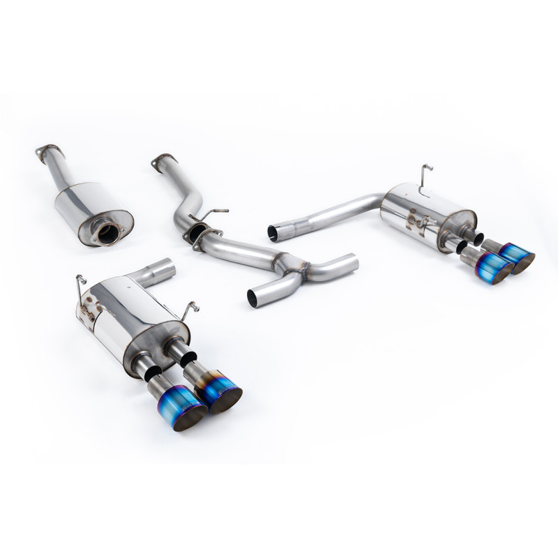 Scarico cat-back Milltek Subaru WRX STI 2.5T 300CV 2014-2021 - Omologato ECE - Con silenziatore primario - terminali Quad GT100 