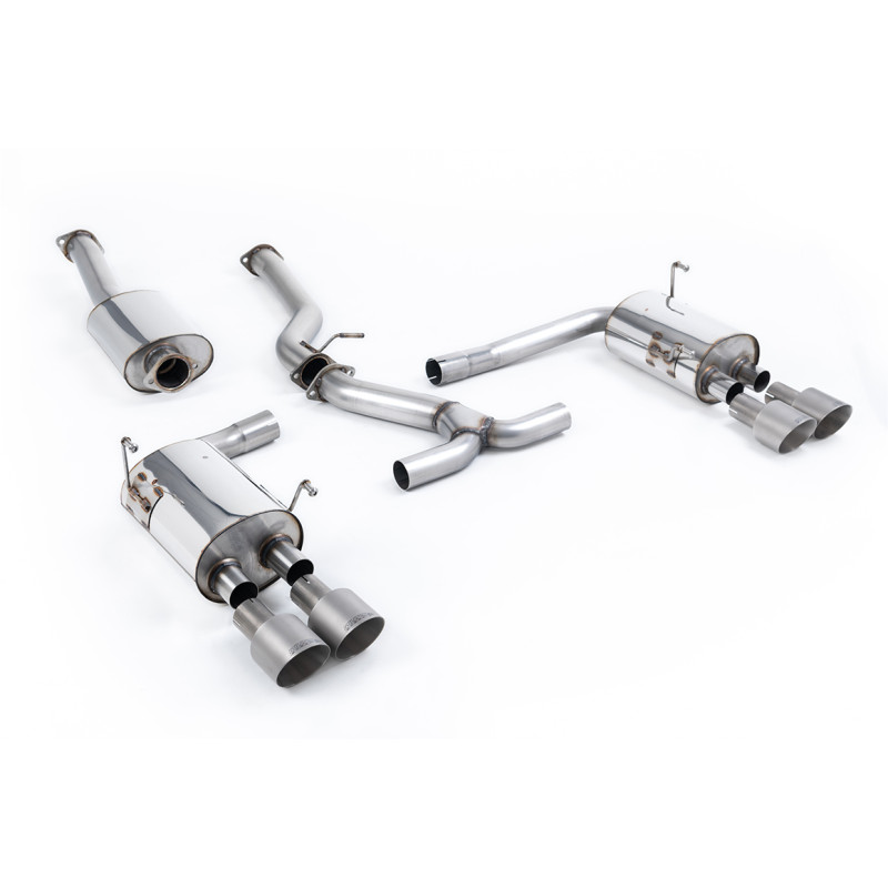 Catback Milltek Subaru WRX STI 2.5T 300ch 2014-2021 - Homologué ECE - Avec silencieux primaire - sorties Quad GT100 Titane