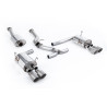 Cat-Back Milltek Subaru WRX STI 2.5T 300hp 2014-2021 - ECE Homologated - With Primary Muffler - Quad GT100 Titanium Tips