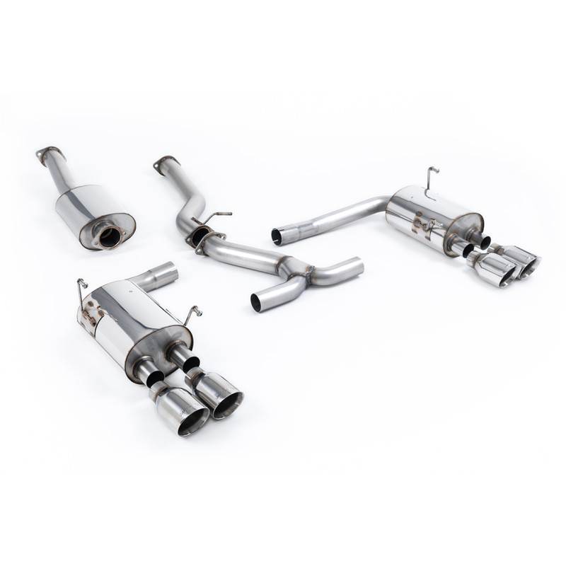 Escape cat-back Milltek Subaru WRX STI 2.5T 300 CV 2014-2021 - Homologado ECE - Con silenciador primario - salidas Quad GT100 pu