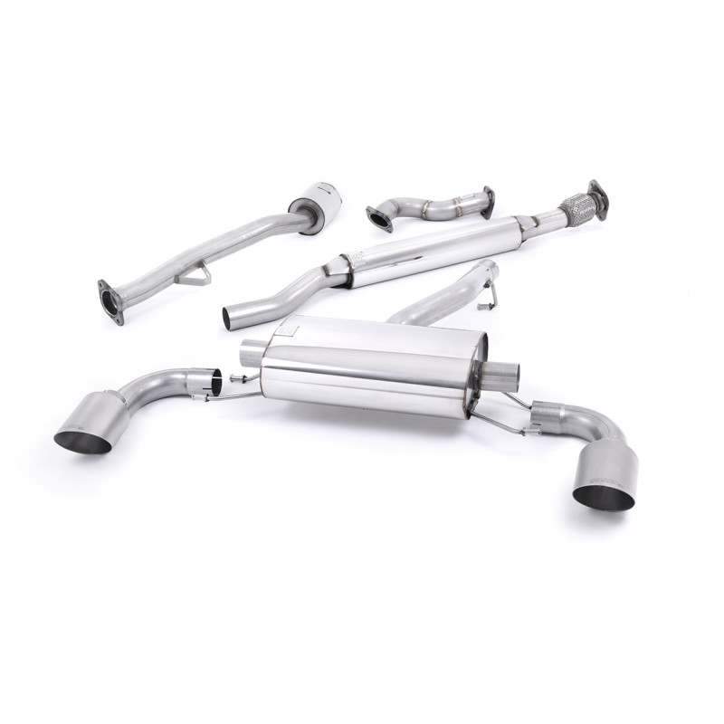 Catback Milltek Subaru BRZ 2012-2021 / Toyota GT86 2012-2021 - Après catalysation primaire - résonné - sorties Dual GT115 Titane