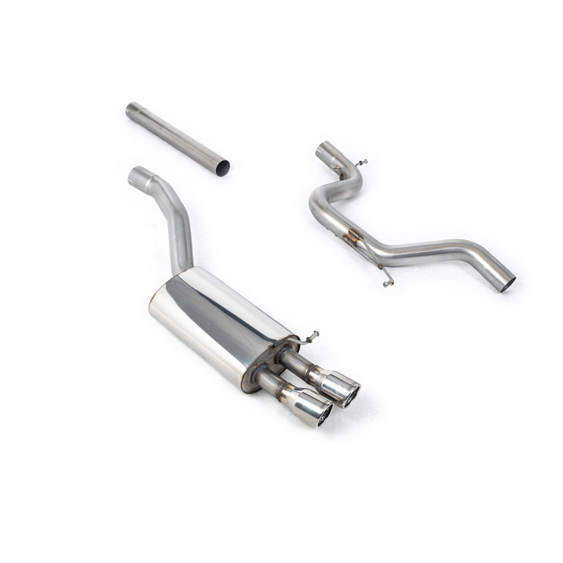 Escape catback Milltek Skoda Octavia 1Z vRS - Sin silenciador primario - no resonado y con silenciador trasero - colas Twin Jet-