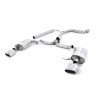 Cat-back Milltek Seat Leon 5F - Sin silenciador primario - no resonado y con silenciador trasero - colas Dual Ovales Pulidas