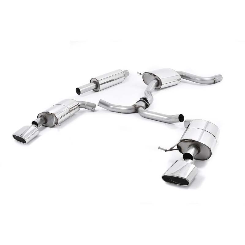 Cat-back Milltek Seat Leon 5F Cupra ST 2015-2019 - ECE - con primario - risonante + silenziatore post. - terminali Dual Ovali lu
