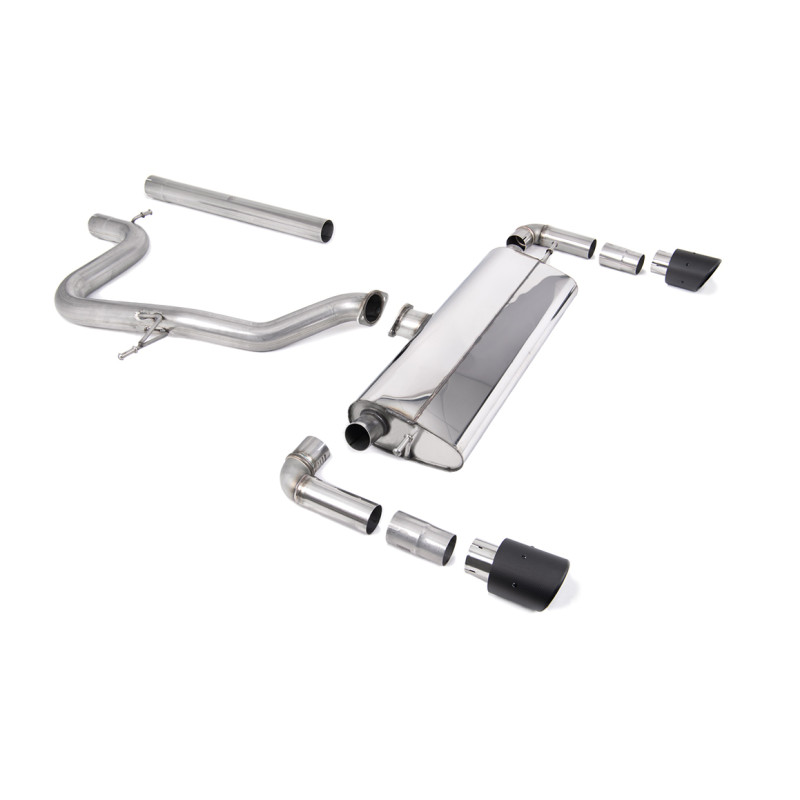 Milltek Cat-Back Exhaust Seat Leon 5F Cupra R 2.0 TSI 310 hp 2018-2020 - Non-Resonated - Dual Jet-100 Carbon Tips