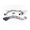 Cat-back Milltek Seat Leon 5F FR 2.0 TDI 184CV 2013-2020 - ECE - con primario + bypass post. - terminali Twin GT80 Cerakote Nero